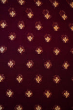 Wine Red Bandhani Georgette Khadi  Handwoven Banarasi Suit