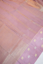 Blush Pink Brocade Crepe  Handwoven Banarasi Saree