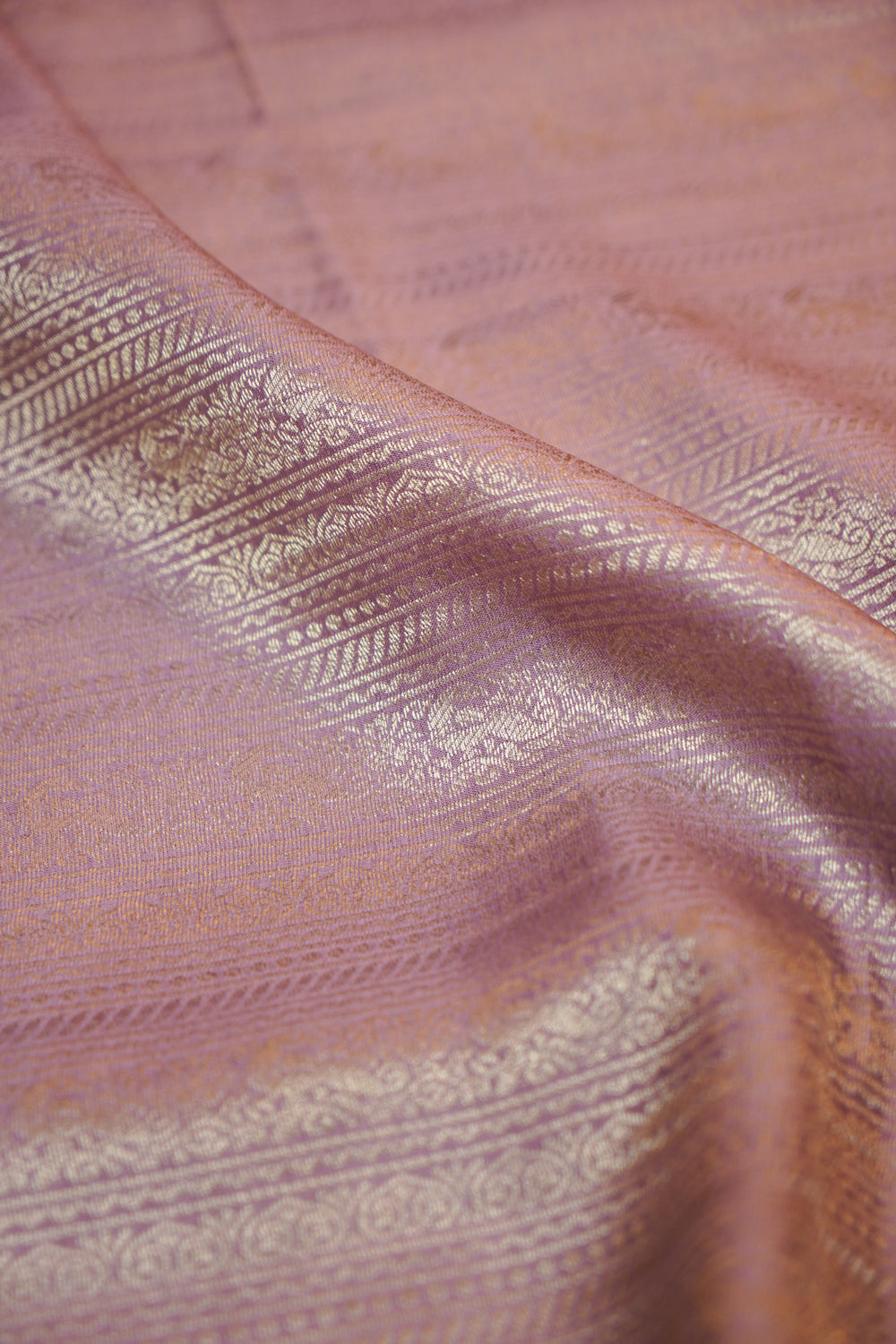 Blush Pink Brocade Crepe  Handwoven Banarasi Saree
