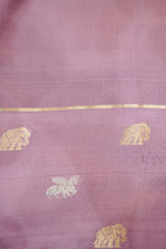 Blush Pink Brocade Crepe  Handwoven Banarasi Saree