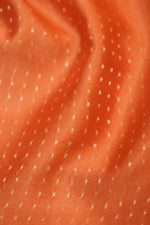 Fire Orange Booti Crepe  Handwoven Banarasi Saree