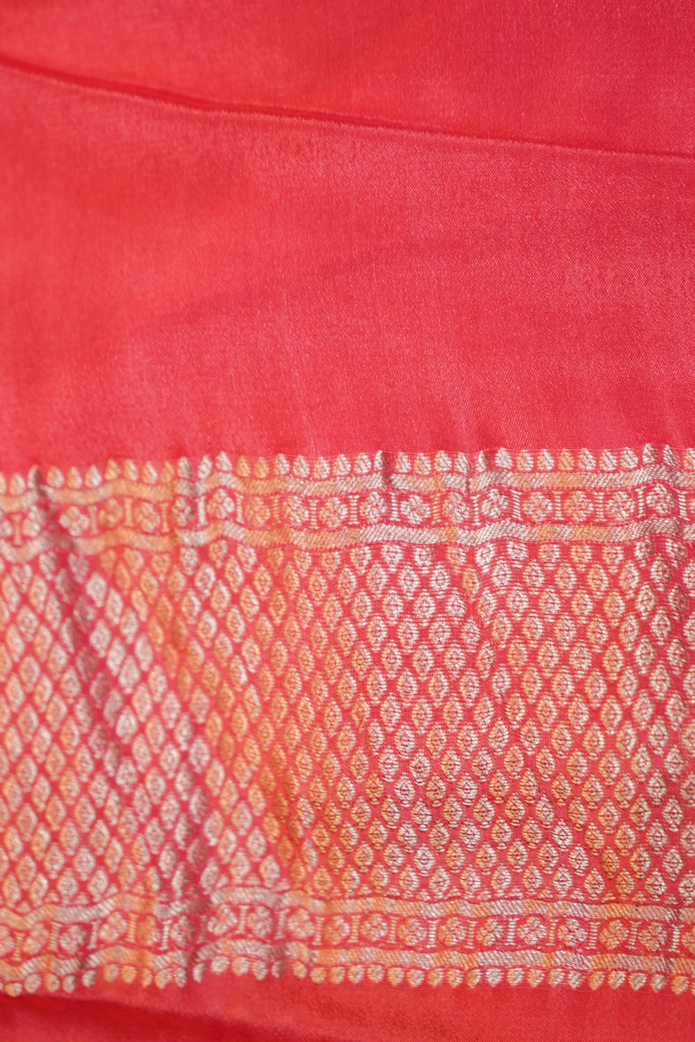 Rose Pink Brocade Crepe  Handwoven Banarasi Saree