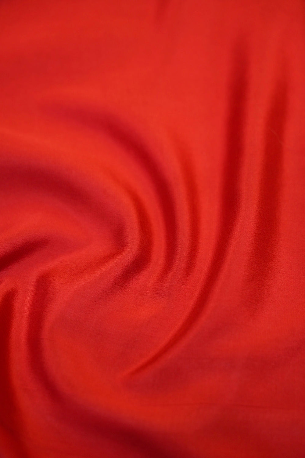 Blood Red Brocade Crepe  Handwoven Banarasi Saree