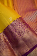 Butter Yellow Motif Katan Silk Kanjivaram
