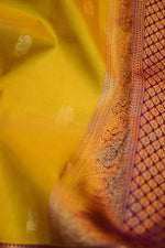 Butter Yellow Motif Katan Silk Kanjivaram