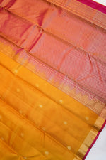 Canary Yellow Motif Katan Silk Handwoven Banarasi Saree