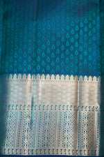 Peacock Blue Tanchoi Katan Silk Kanjivaram