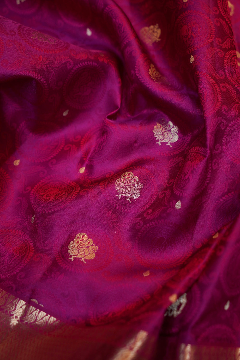 Violet Purple Tanchoi Katan Silk Kanjivaram