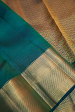 Ocean Blue Plain Katan Silk Kanjivaram