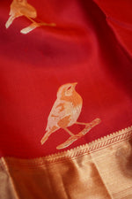 Crimson Red Motif Katan Silk Kanjivaram