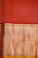 Crimson Red Motif Katan Silk Kanjivaram