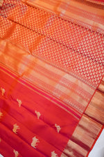 Crimson Red Motif Katan Silk Kanjivaram
