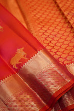 Crimson Red Motif Katan Silk Kanjivaram