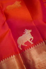 Crimson Red Motif Katan Silk Kanjivaram