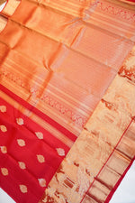 Crimson Red Motif Katan Silk Kanjivaram