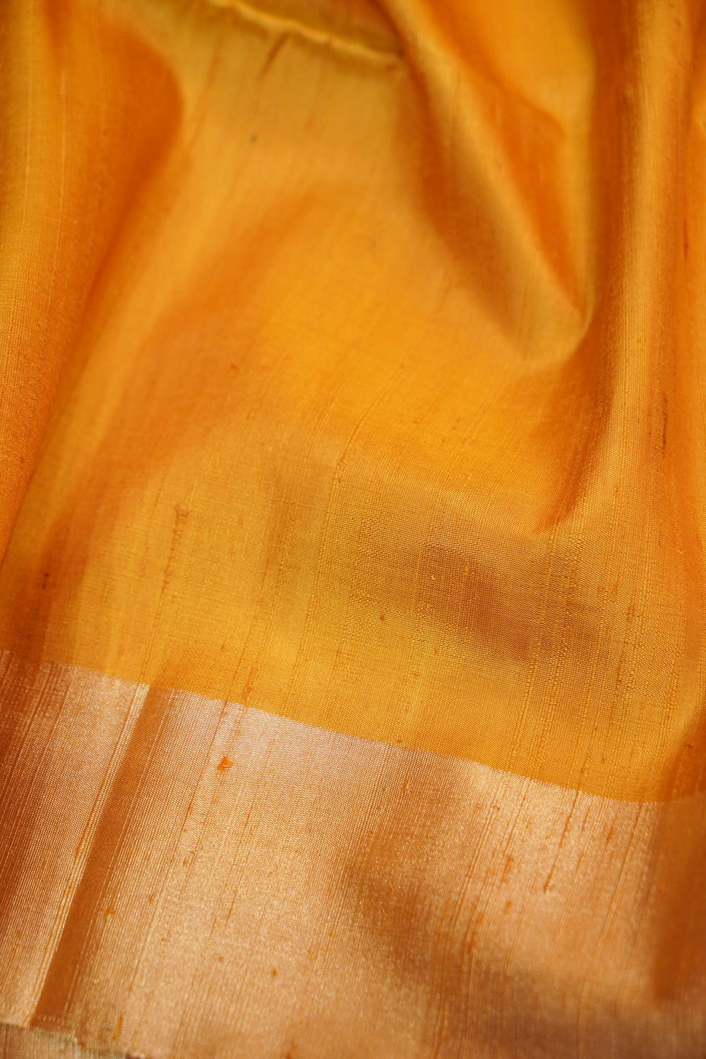 Gold Yellow Ikat Print Tussar Silk Handwoven Banarasi Saree