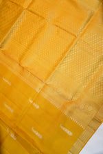Gold Yellow Motif Katan Silk Handwoven Banarasi Saree
