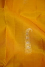 Gold Yellow Motif Katan Silk Handwoven Banarasi Saree