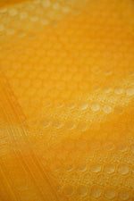 Gold Yellow Motif Katan Silk Handwoven Banarasi Saree