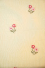 Cream White Mul Chanderi Handwoven Banarasi Suit