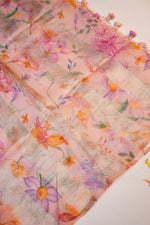 Rose Pink Booti Mul Chanderi  Handwoven Banarasi Suit