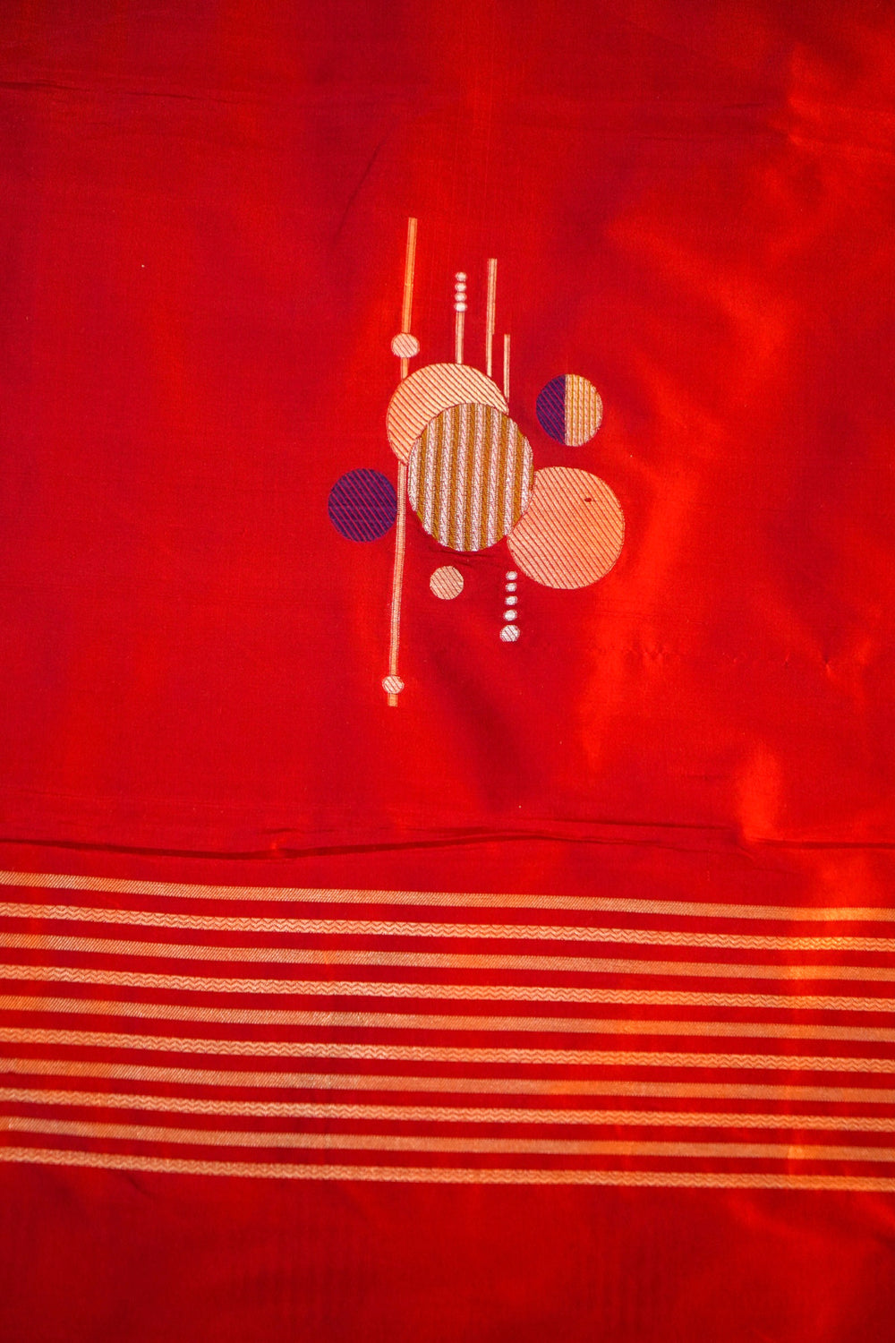 Crimson Red Katan Silk Handwoven Banarasi Suit