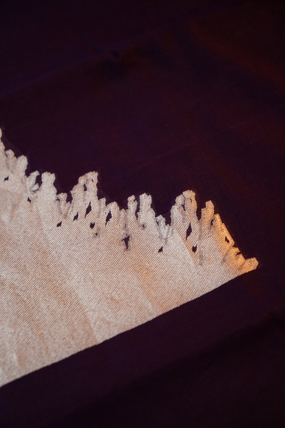 Eggplant Purple Katan Silk Handwoven Banarasi Suit