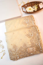 Ivory White Tissue Silk Handwoven Banarasi Saree