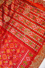 Rose Red Katan Silk Handwoven  Banarasi Saree