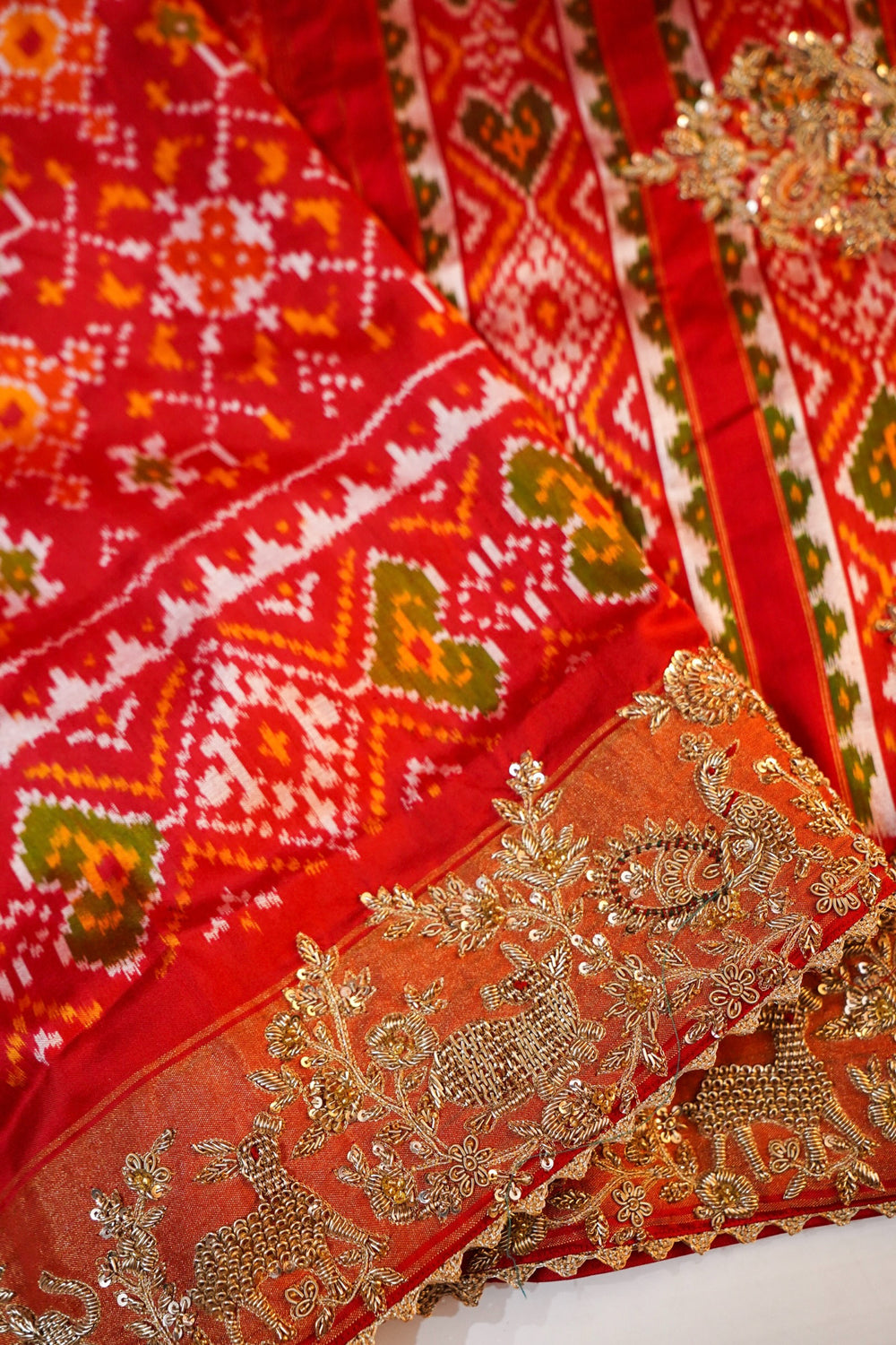 Rose Red Katan Silk Handwoven  Banarasi Saree