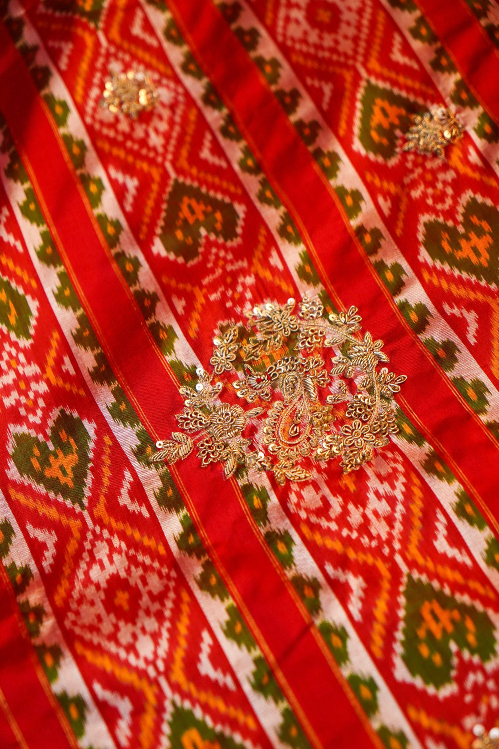 Rose Red Katan Silk Handwoven  Banarasi Saree