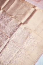 Baby Pink Shikargah Mashru Silk  Handwoven Banarasi Saree
