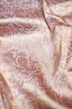 Baby Pink Shikargah Mashru Silk  Handwoven Banarasi Saree