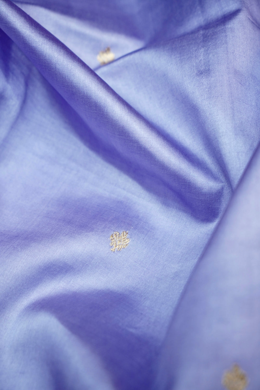 Heather Purple Motif Soft Silk  Handwoven Banarasi Saree