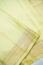 Lime Green Sona Roopa Mashru Silk  Handwoven Banarasi Saree