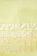 Lime Green Sona Roopa Mashru Silk  Handwoven Banarasi Saree