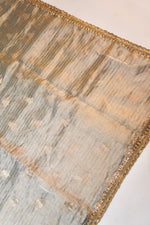 Pistachio Green Motif Tissue Silk  Handwoven Banarasi Saree