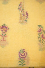 Macaroon Tan Booti Mul Chanderi Handwoven Banarasi Suit