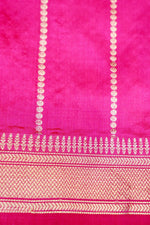 Magenta Pink Motif Katan Silk Handwoven Banarasi Saree