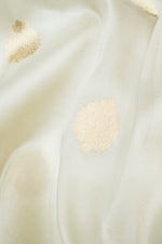 Snow White Motif Breezy Organza  Handwoven Banarasi Saree