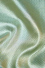 Arctic Blue Brocade Mashru Silk  Handwoven Banarasi Saree