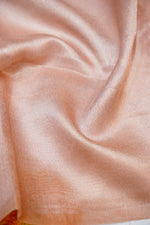 Rose Peach Brocade Cotton Tissue Handwoven Banarasi Suit