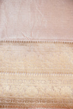 Rose Peach Brocade Cotton Tissue Handwoven Banarasi Suit