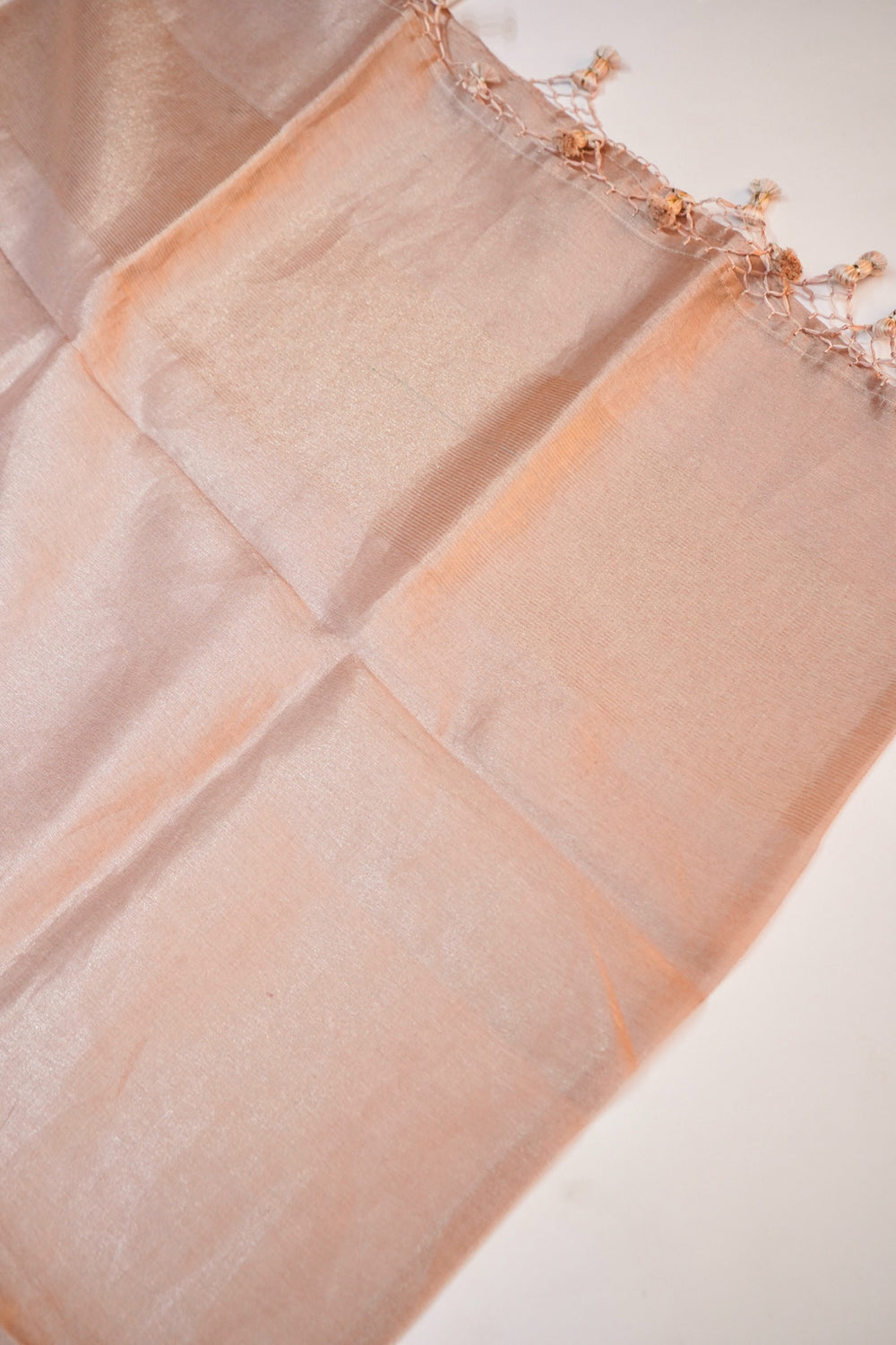 Salmon Pink Geometric Cotton Tissue Handwoven Banarasi Suit