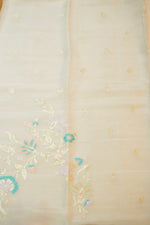 Pearl White Meenakari Moonga Silk  Handwoven Banarasi Suit