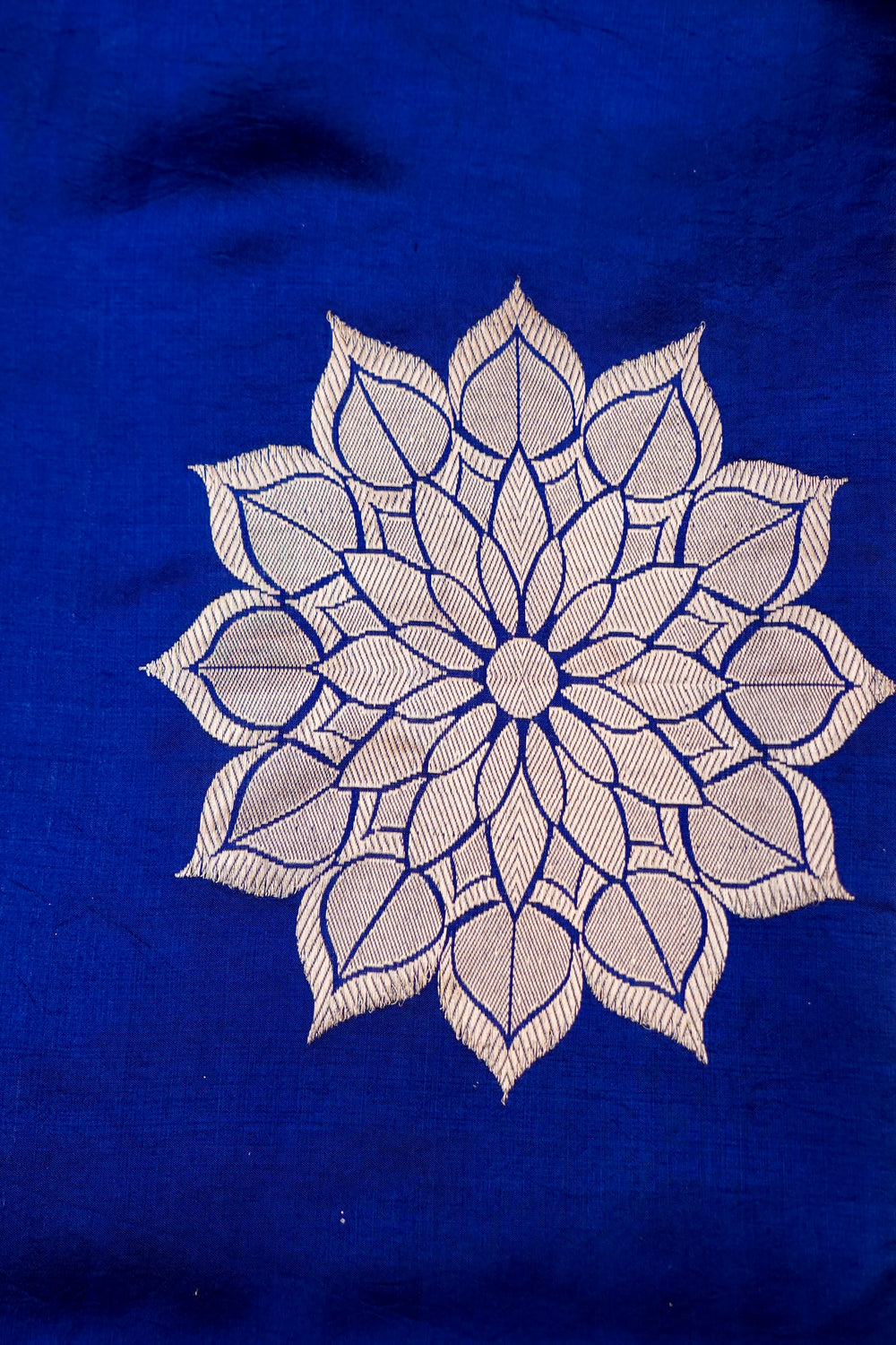 Royal Blue Brocade Katan Silk Handwoven Banarasi Suit