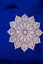 Royal Blue Brocade Katan Silk Handwoven Banarasi Suit