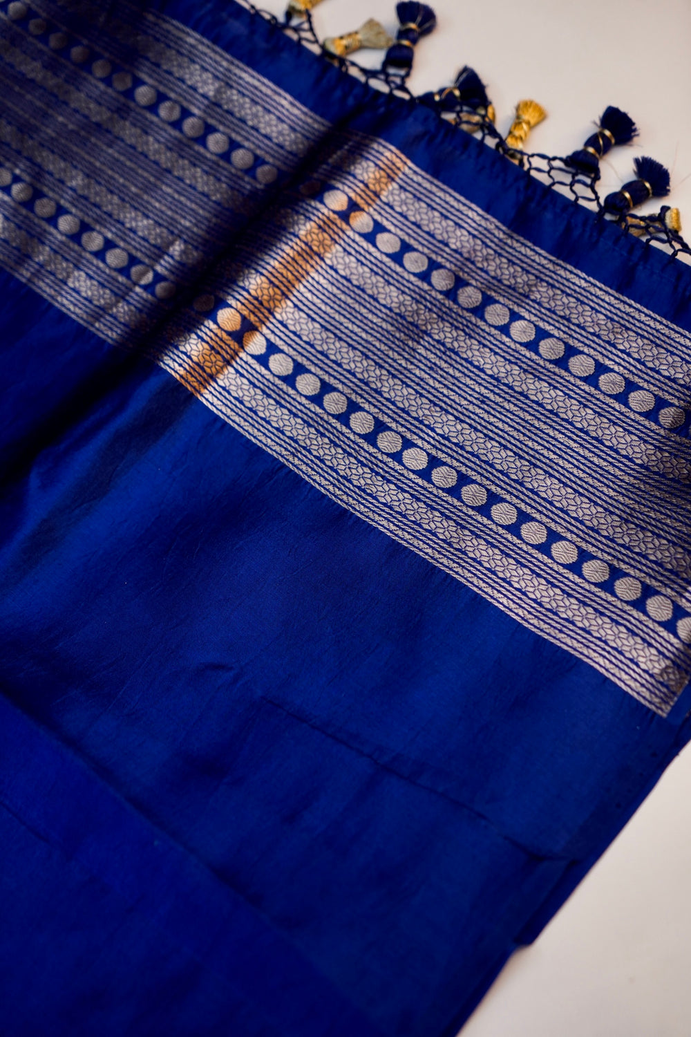 Royal Blue Brocade Katan Silk Handwoven Banarasi Suit