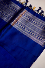 Royal Blue Brocade Katan Silk Handwoven Banarasi Suit