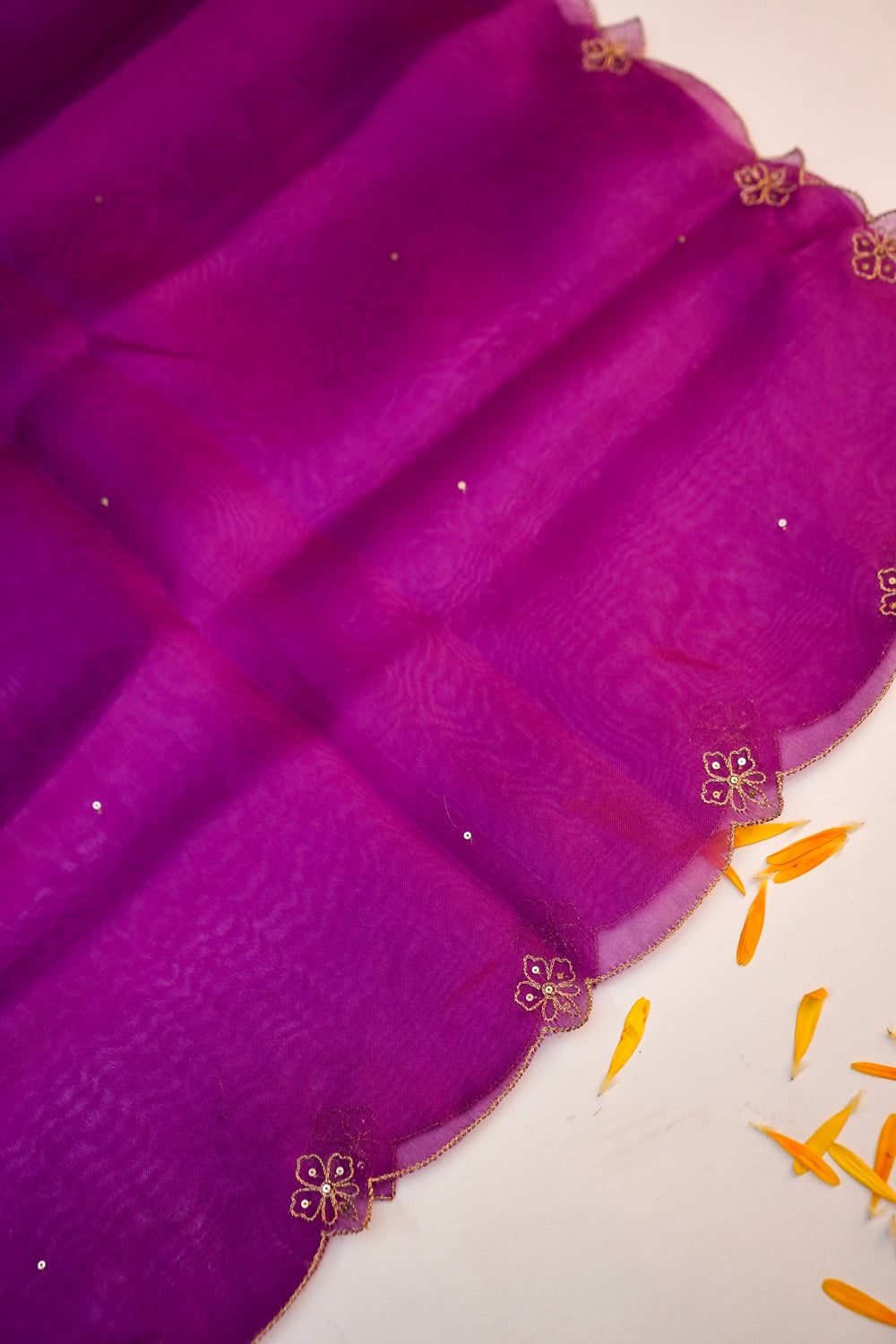 Violet Purple Jaal Katan Silk Handwoven Banarasi Suit
